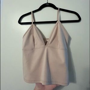 beautiful cream crop top, thick supportive fabric, one of my favorite tops